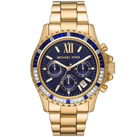 michael kors horloge goud blauw|horloge Michael Kors dames.